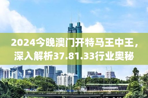 2024今晚澳门开特马王中王，深入解析37.81.33行业奥秘