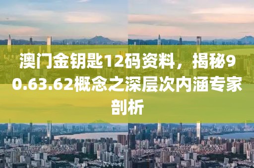 澳门金钥匙12码资料，揭秘90.63.62概念之深层次内涵专家剖析