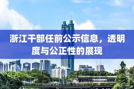 浙江干部任前公示信息，透明度与公正性的展现