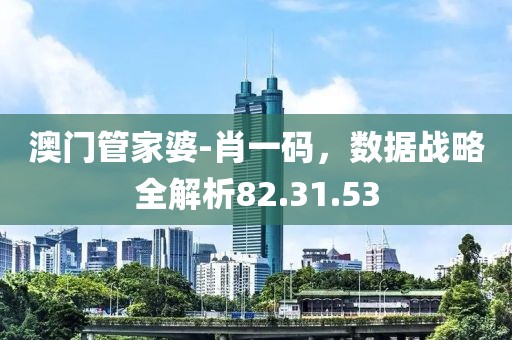 澳门管家婆-肖一码，数据战略全解析82.31.53