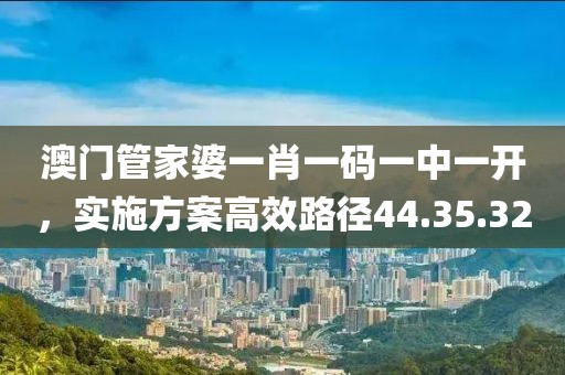 澳门管家婆一肖一码一中一开，实施方案高效路径44.35.32