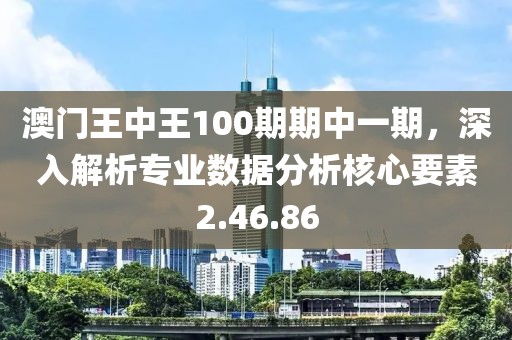 澳门王中王100期期中一期，深入解析专业数据分析核心要素2.46.86