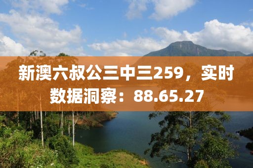 新澳六叔公三中三259，实时数据洞察：88.65.27