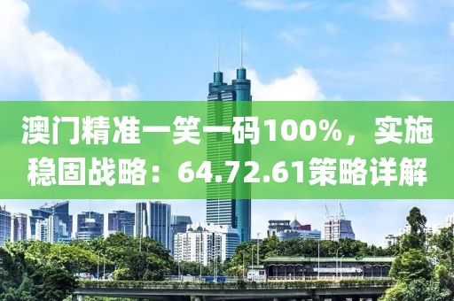 澳门精准一笑一码100%，实施稳固战略：64.72.61策略详解