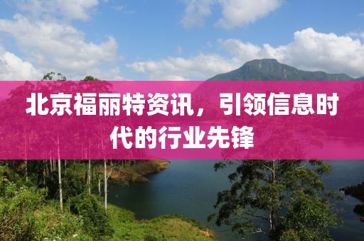 北京福丽特资讯，引领信息时代的行业先锋