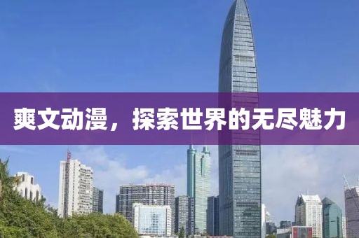 爽文动漫，探索世界的无尽魅力