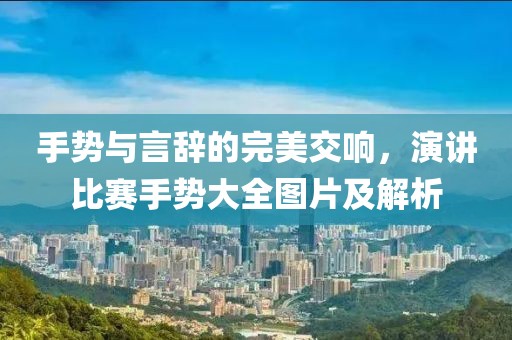 手势与言辞的完美交响，演讲比赛手势大全图片及解析
