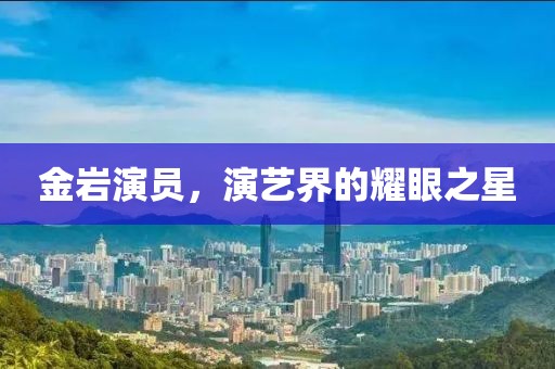 金岩演员，演艺界的耀眼之星