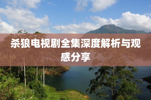杀狼电视剧全集深度解析与观感分享