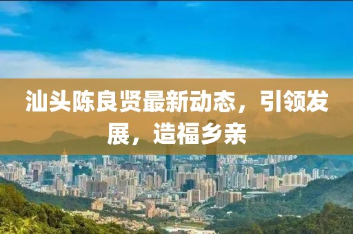 汕头陈良贤最新动态，引领发展，造福乡亲