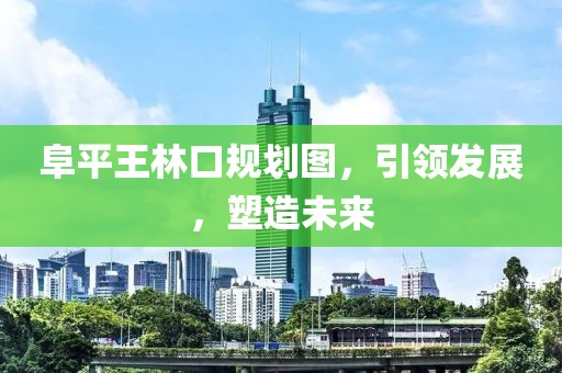 阜平王林口规划图，引领发展，塑造未来
