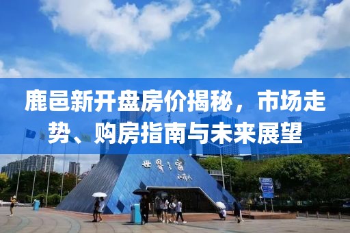 鹿邑新开盘房价揭秘，市场走势、购房指南与未来展望