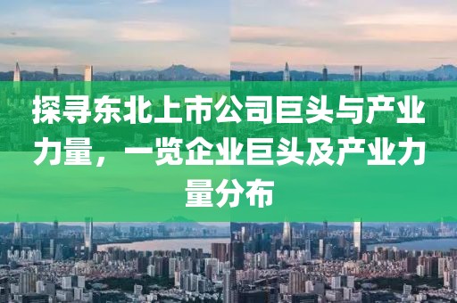 探寻东北上市公司巨头与产业力量，一览企业巨头及产业力量分布