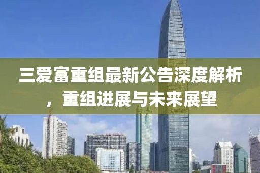 三爱富重组最新公告深度解析，重组进展与未来展望