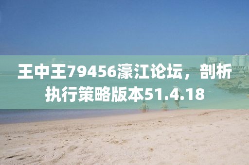 王中王79456濠江论坛，剖析执行策略版本51.4.18