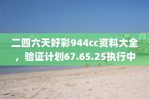 二四六天好彩944cc资料大全，验证计划67.65.25执行中